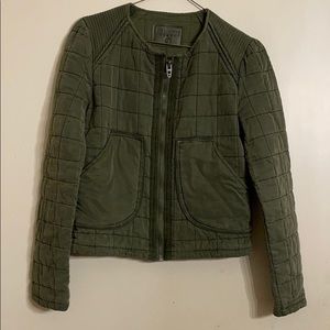 BLANK NYC army green quilted jacket